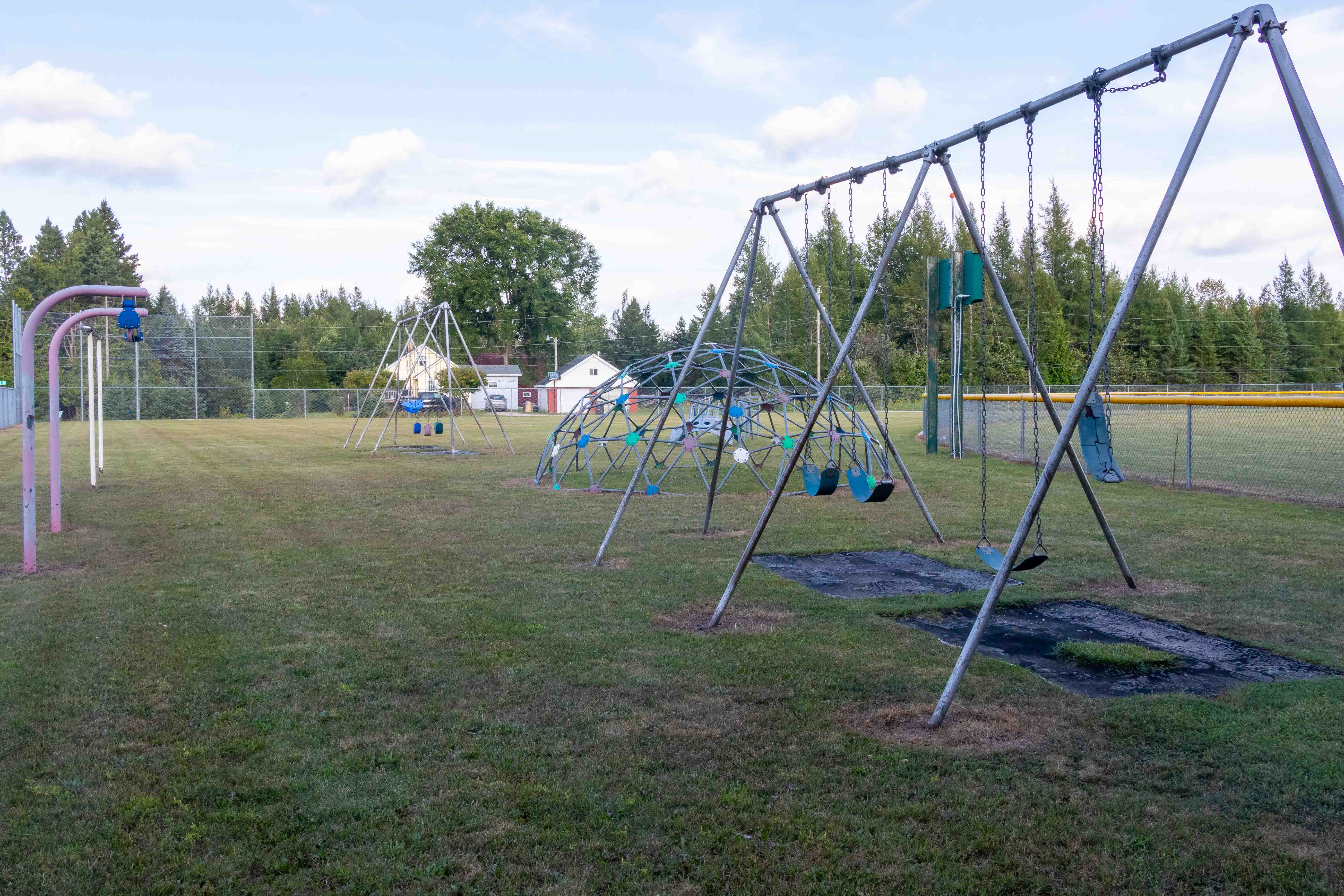 Swing Set and children's climbing dome